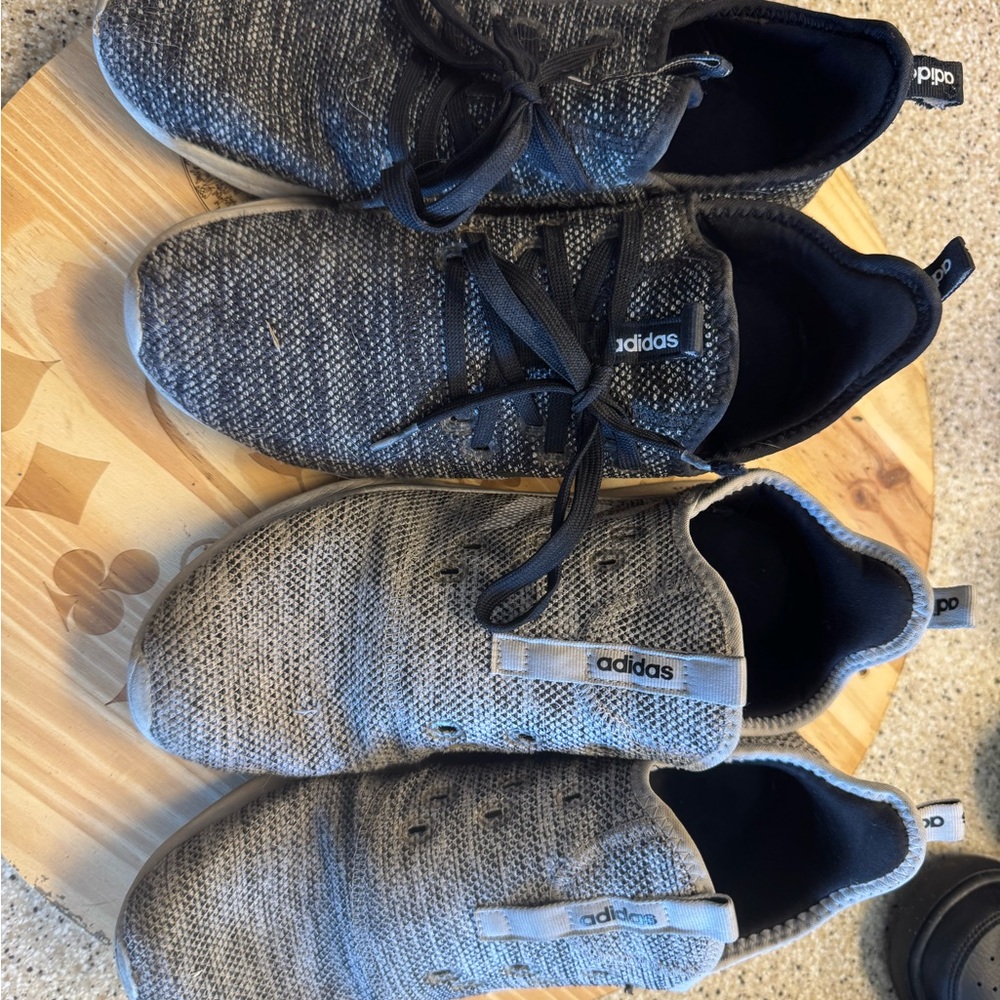 Adidas Black and Gray Athletic Shoes